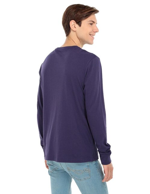 Playera Aéropostale cuello redondo manga larga morada en Liverpool