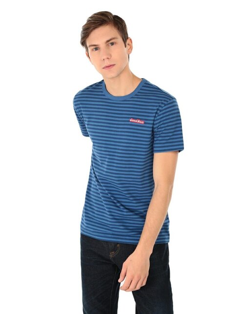 Playera Aéropostale cuello redondo azul a rayas en Liverpool