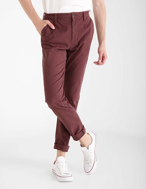 Pantalon Para Hombre Casual Rojo Slim-Fit Vittorio Forti