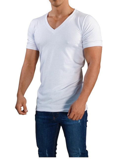 Playera cuello v para hombre 1