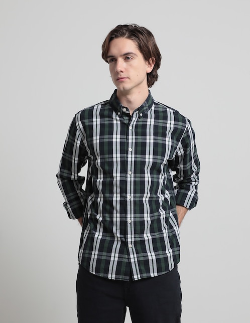 Camisa casual Aeropostale de algodon manga larga para hombre Liverpool