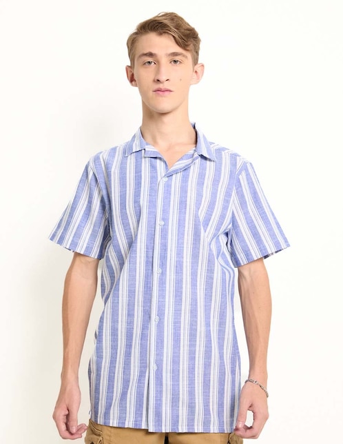 Camisa casual Aéropostale de algodón manga corta para hombre