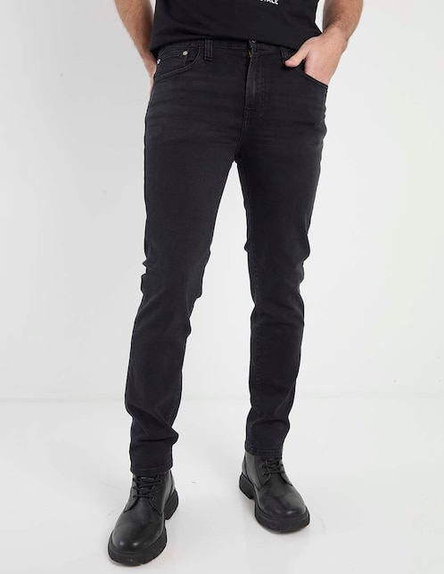 Jeans slim Aéropostale lavado stone wash para hombre