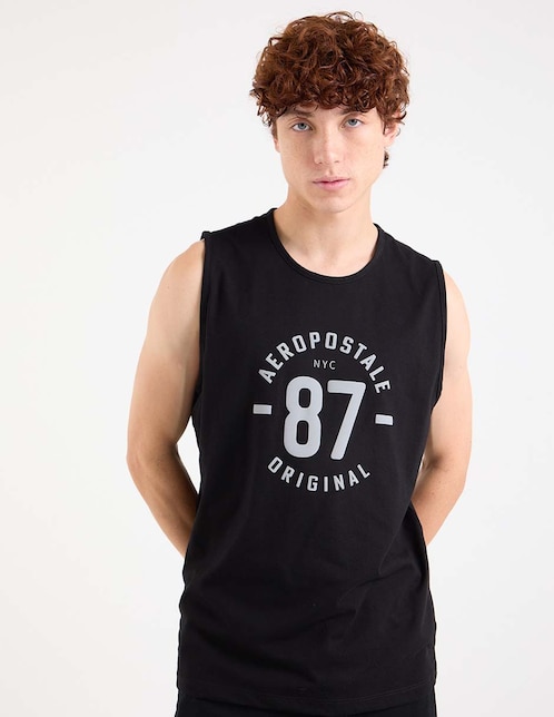 PLAYERA AERO A248174 ALGODÓ, CH, NEGRO