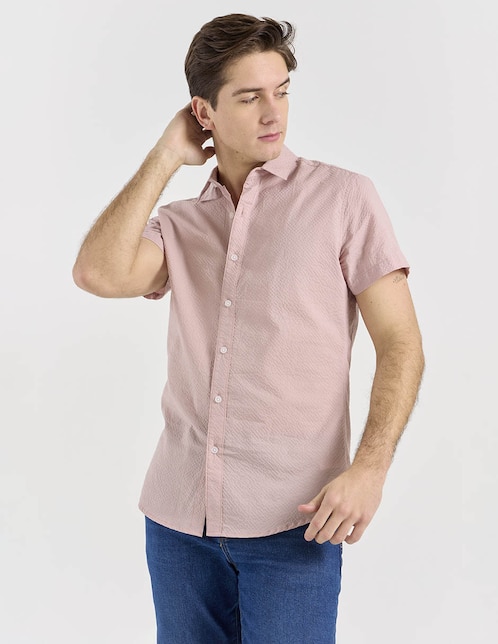 Camisa casual de algodón manga corta para hombre 1