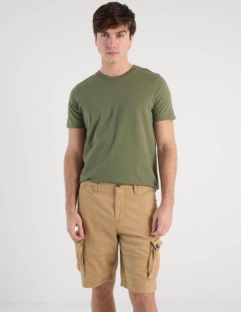 SHORT AERO 6120AS25 CON BOT, 34, KHAKI