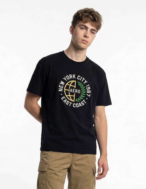 PLAYERA AERO 6017 ALGODÓN, XG, NEGRO