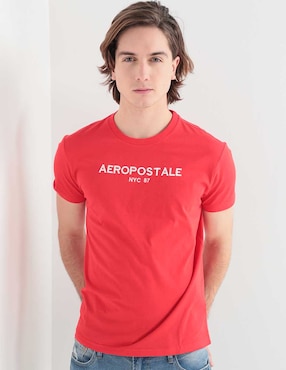 Playera roja online hombre