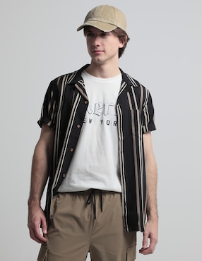 Camisa Casual Aéropostale De Algodón Manga Larga Para Hombre