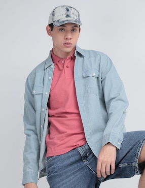 Camisa Casual Aéropostale De Algodón Manga Larga Para Hombre