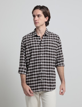 Camisa Casual Aéropostale De Algodón Manga Larga Para Hombre