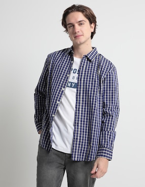 Camisa Casual Aéropostale De Algodón Manga Larga Para Hombre