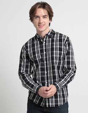 Camisa Casual Aéropostale De Algodón Manga Larga Para Hombre