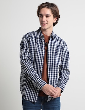 Camisa Casual Aéropostale De Algodón Manga Larga Para Hombre