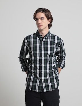 Camisa Casual Aéropostale De Algodón Manga Larga Para Hombre