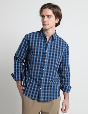 Camisa Casual Aéropostale De Algodón Manga Larga Para Hombre