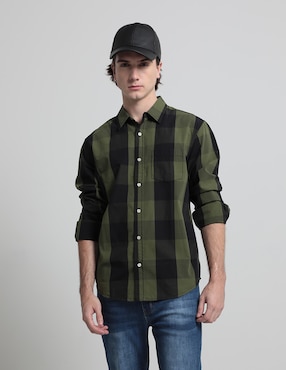 Camisa Casual Aéropostale De Algodón Manga Larga Para Hombre