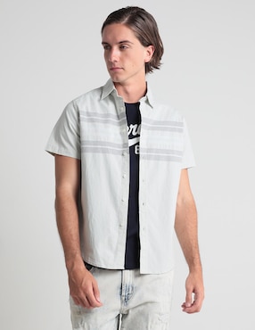 Camisa Casual Áeropostale De Algodón Manga Corta Para Hombre