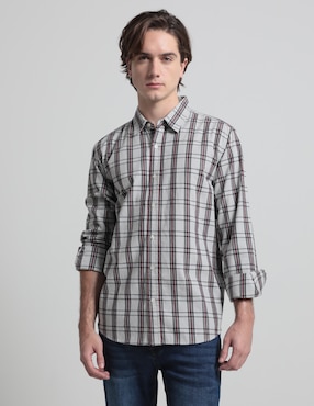 Camisa Casual Aéropostale De Algodón Manga Larga Para Hombre