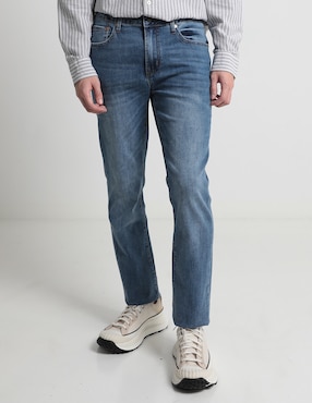 Jeans Straight Aéropostale Lavado Whisker Para Hombre