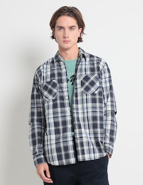 Camisa Casual Aéropostale De Algodón Manga Larga Para Hombre