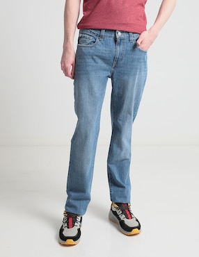 Jeans Straight Aéropostale Lavado Claro Para Hombre