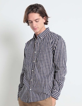 Camisa Casual Aéropostale De Algodón Manga Larga Para Hombre