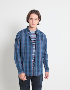 Camisa Casual Aéropostale De Algodón Manga Larga Para Hombre