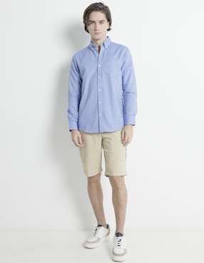 Camisa casual Aéropostale de algodón manga larga para hombre