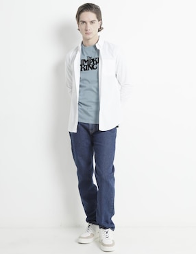 Camisa casual Aéropostale de algodón manga larga para hombre