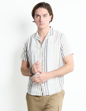 Camisa Casual Aéropostale De Algodón Manga Corta Para Hombre