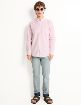 Camisa casual Aéropostale de algodón manga larga para hombre