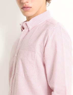 Camisa casual Aéropostale de algodón manga larga para hombre