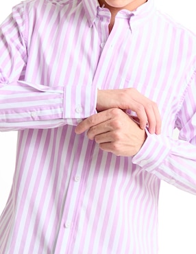 Camisa casual Aéropostale de algodón manga larga para hombre