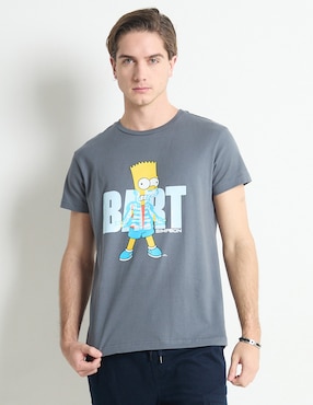 Playera Aéropostale Bart Simpson Cuello Redondo Para Hombre