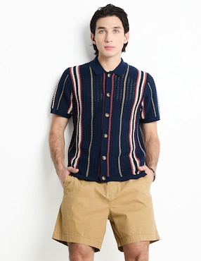 Camisa Casual Aéropostale De Algodón Manga Corta Para Hombre