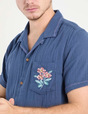 Camisa casual Aéropostale de algodón manga corta para hombre