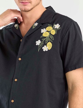 Camisa casual Aéropostale de algodón manga corta para hombre