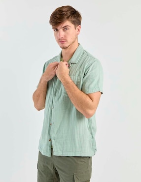 Camisa casual Aéropostale de algodón manga corta para hombre