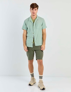 Camisa casual Aéropostale de algodón manga corta para hombre