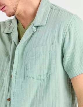 Camisa casual Aéropostale de algodón manga corta para hombre