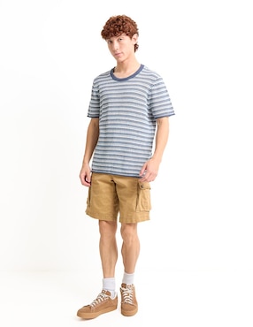 Camisa casual Aéropostale de algodón manga corta para hombre