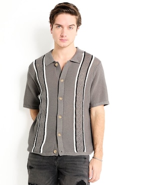 Camisa casual Aéropostale de algodón manga corta para hombre