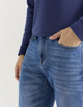 Jeans straight Aéropostale lavado medio para hombre
