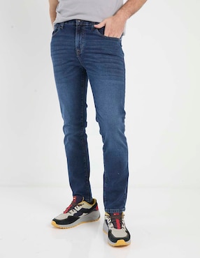 Jeans slim Aéropostale lavado stone wash para hombre