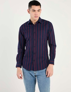 Camisa casual Aéropostale de algodón manga larga para hombre