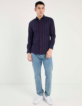 Camisa casual Aéropostale de algodón manga larga para hombre