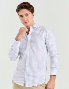 Camisa casual Aéropostale de algodón manga larga para hombre