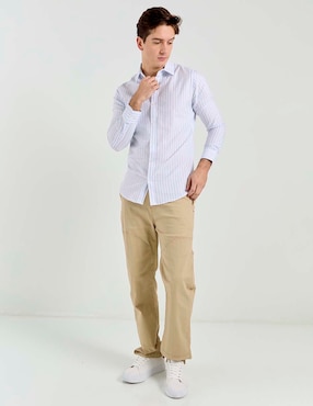 Camisa casual Aéropostale de algodón manga larga para hombre