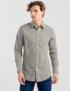 Camisa casual Aéropostale de algodón manga larga para hombre